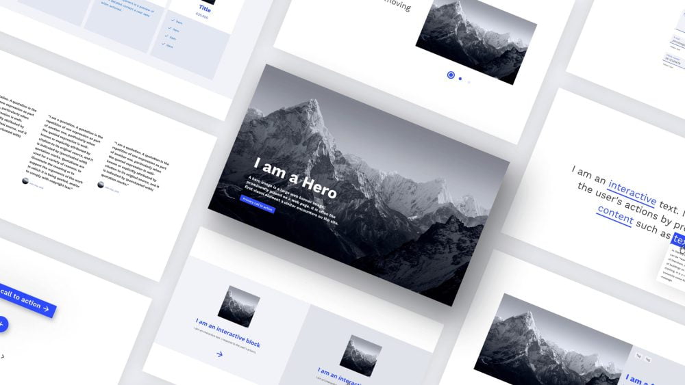 Hero afbeelding landingpage design kit light versie